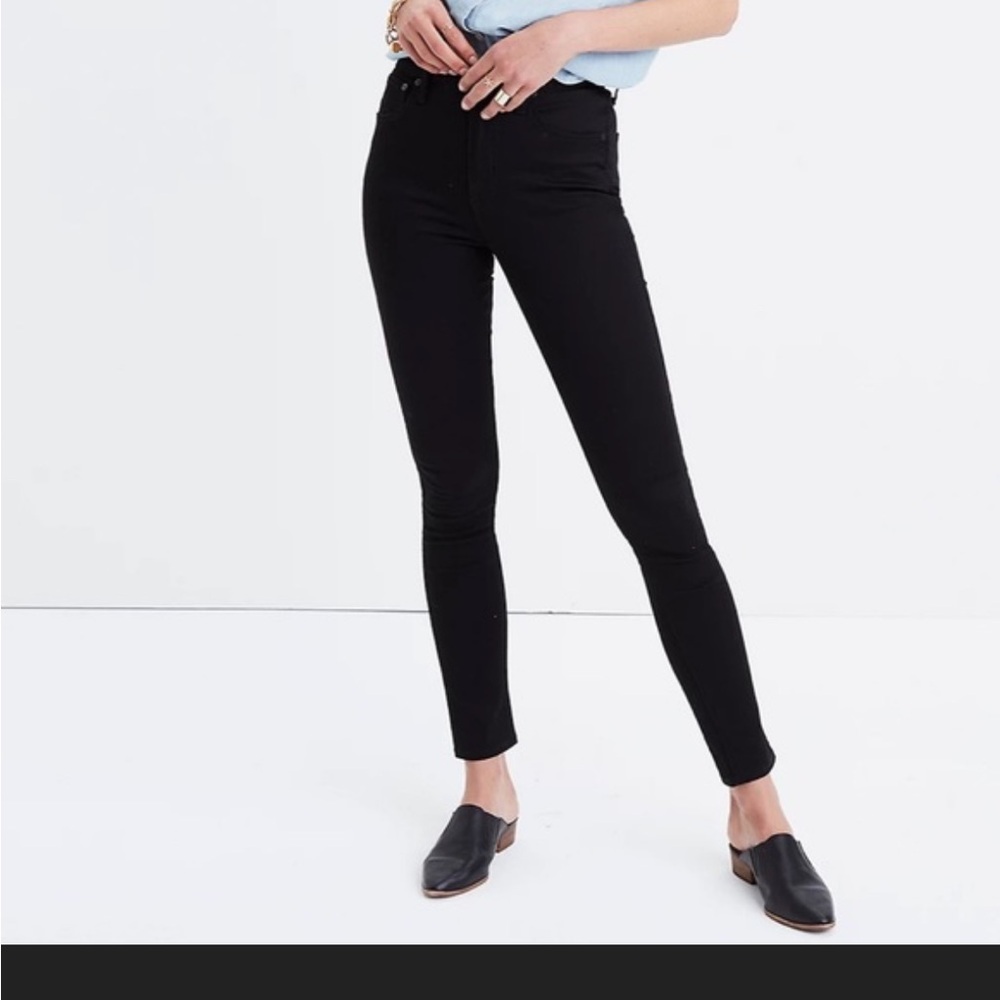 Madewell High Rise Black Skinny Jeans